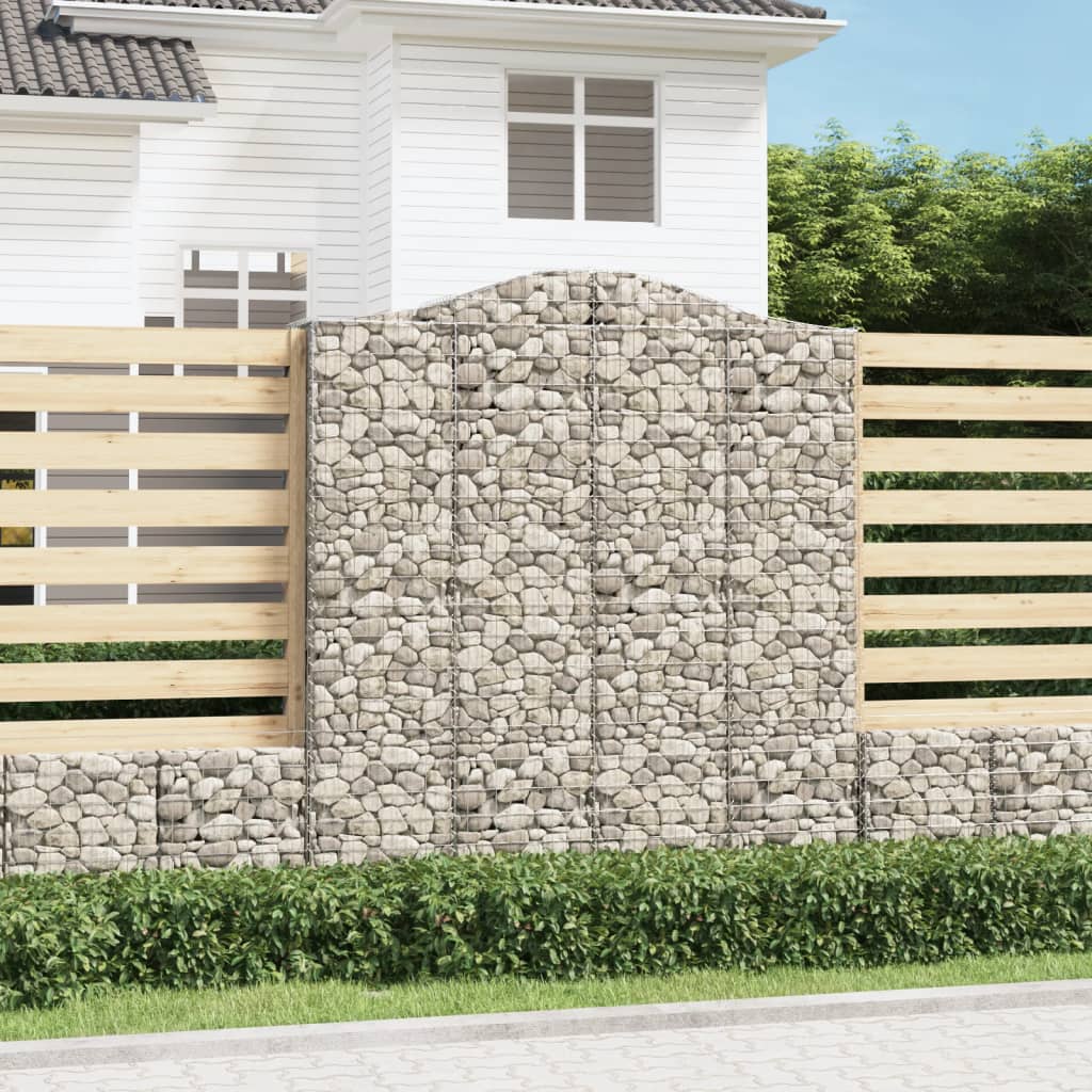 Gabionkurv buet 200x50x220/240 cm galvanisert jern