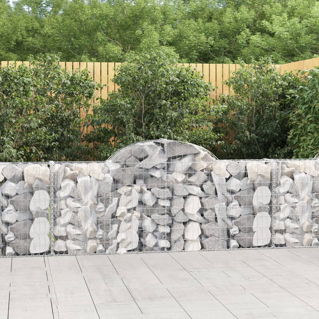 Gabionkurv buet 200x30x80/100 cm galvanisert jern