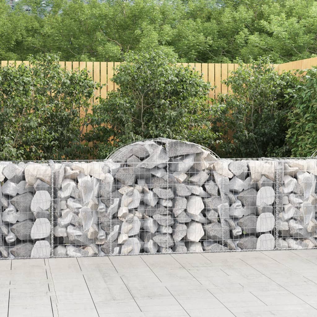 Gabionkurv buet 200x50x80/100 cm galvanisert jern