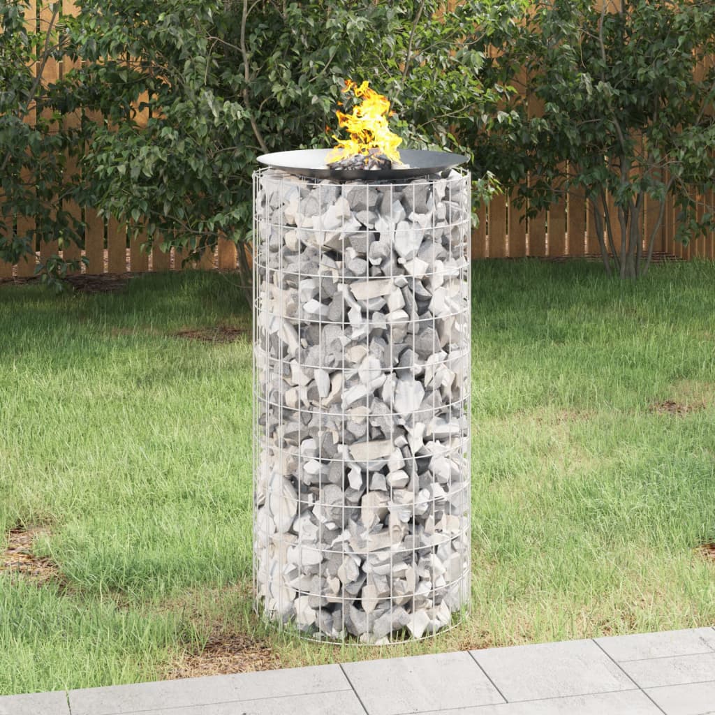 Gabion bålstativ Ø 50 cm galvanisert jern