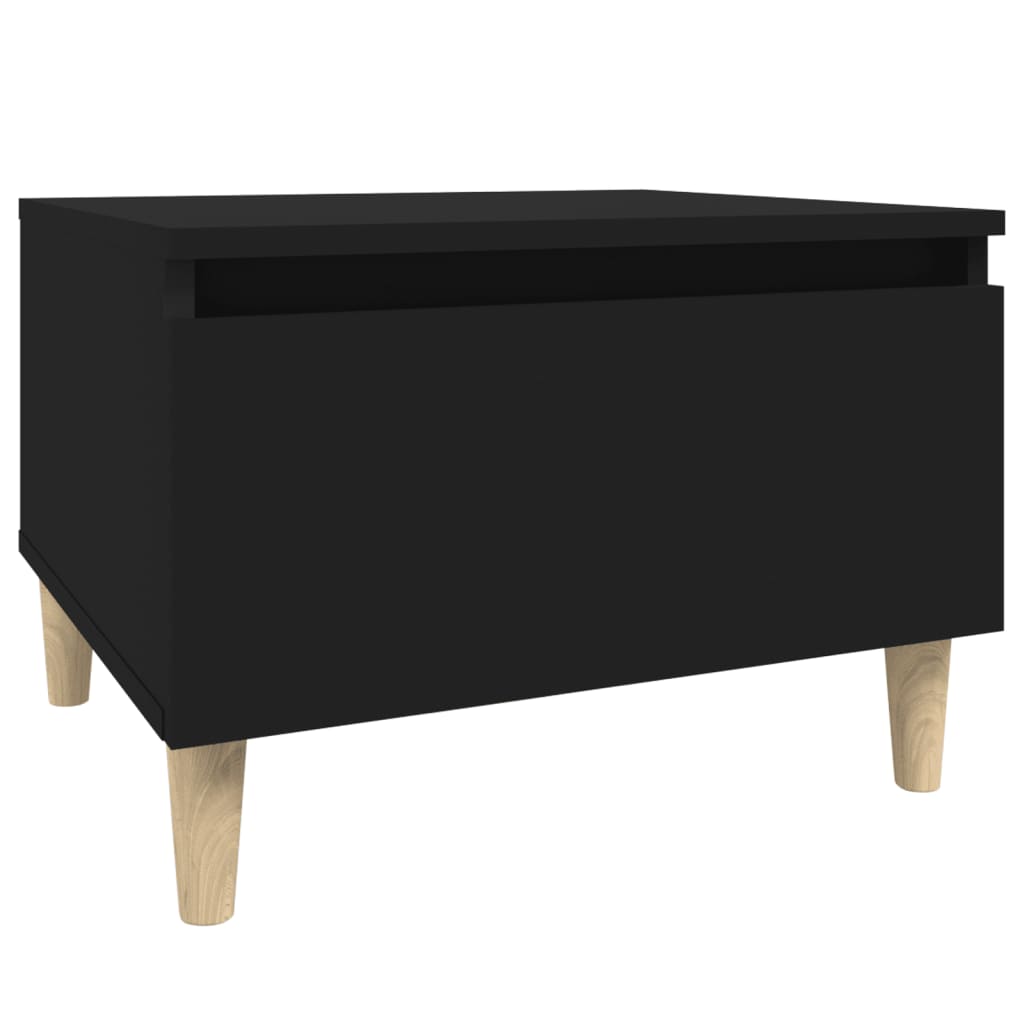 Sidebord 2 stk svart 50x46x35 cm konstruert tre