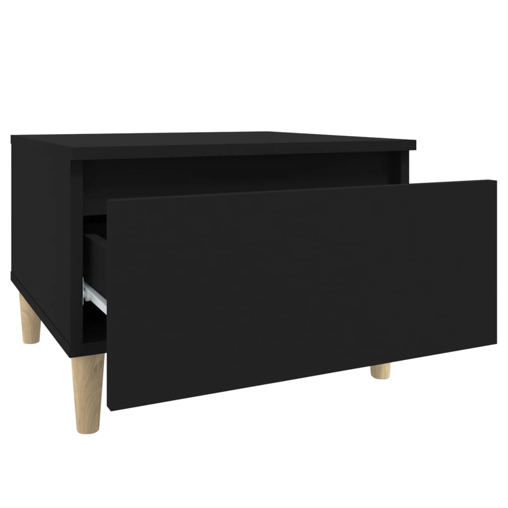 Sidebord 2 stk svart 50x46x35 cm konstruert tre