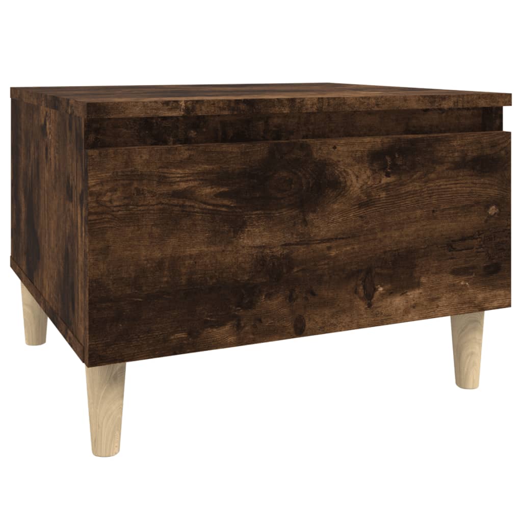 Sidebord røkt eik 50x46x35 cm konstruert tre