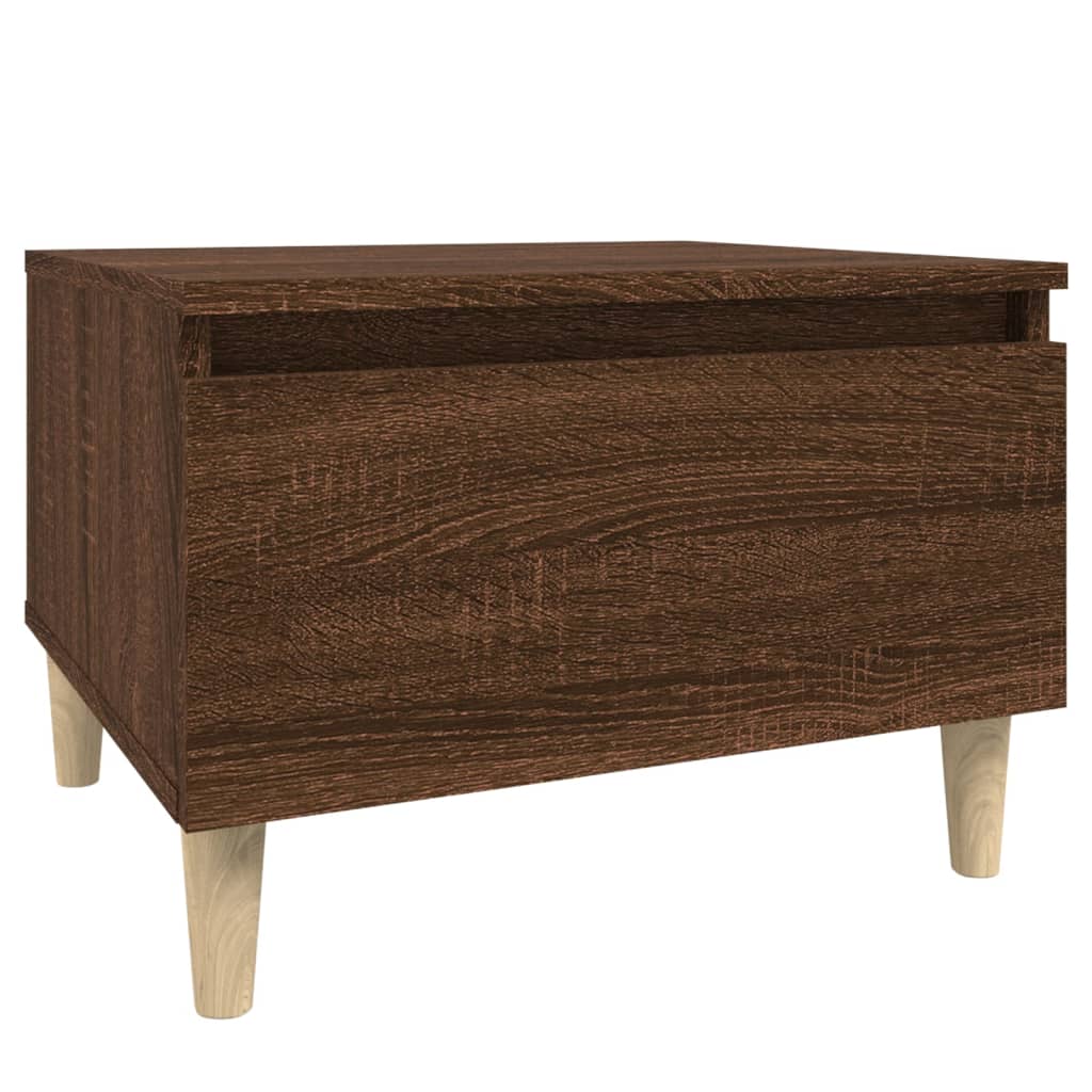 Sidebord brun eik 50x46x35 cm konstruert tre