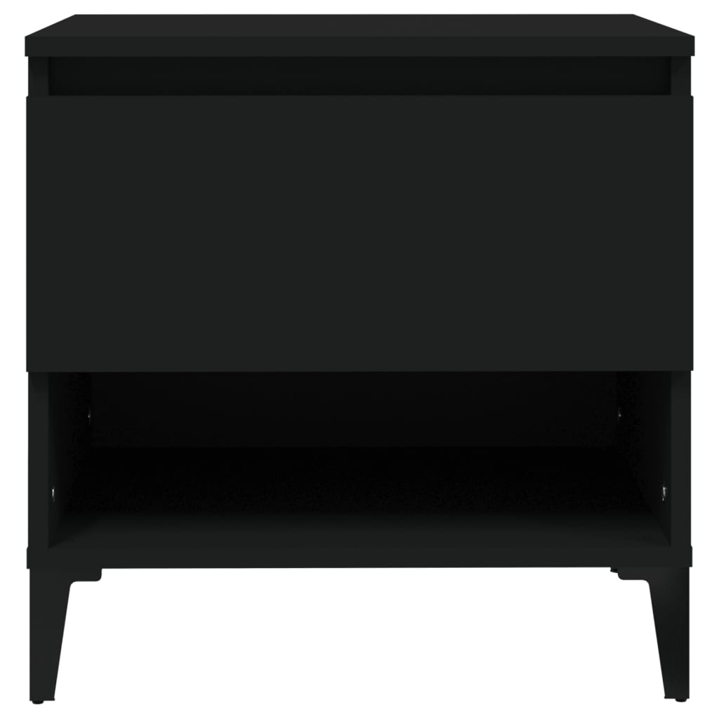 Sidebord 2 stk svart 50x46x50 cm konstruert tre