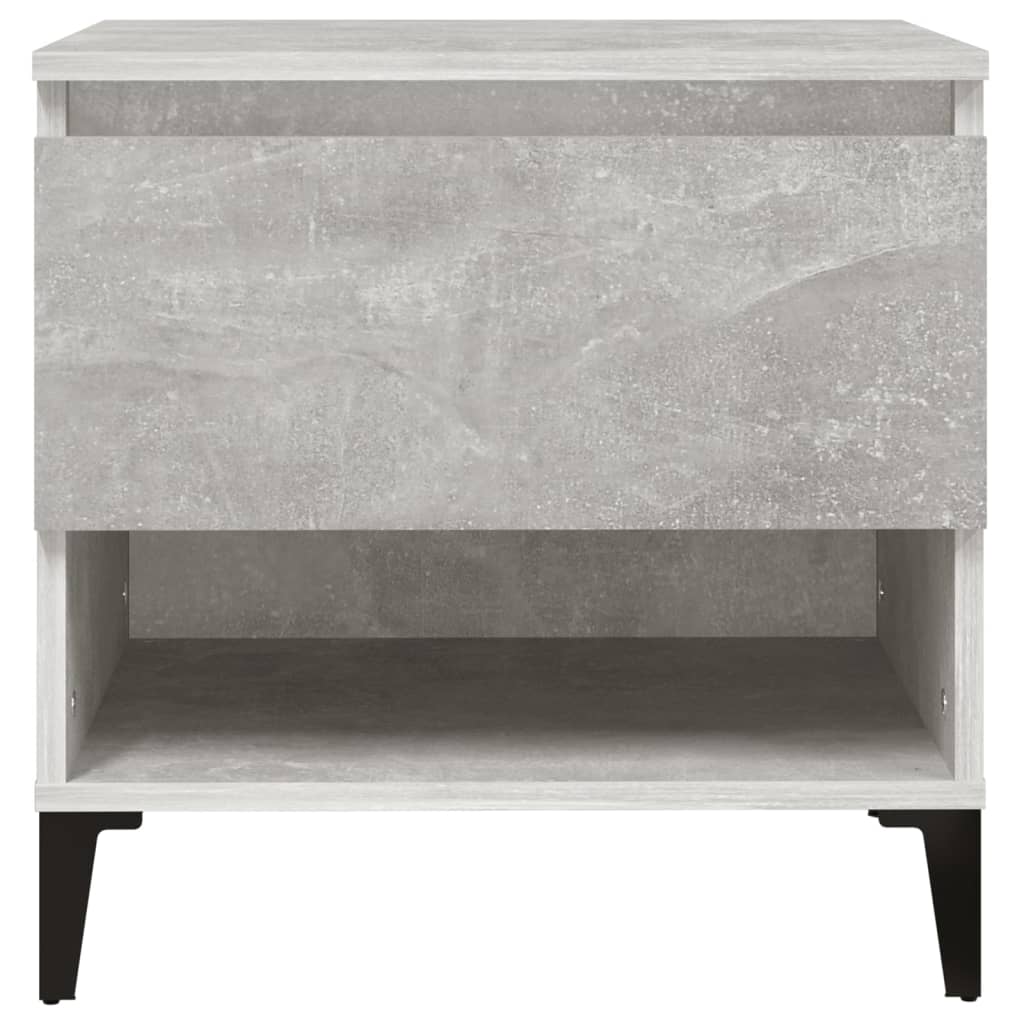 Sidebord 2 stk betonggrå 50x46x50 cm konstruert tre