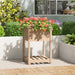 Plantekasse med hylle 54x54x81 cm heltre furu