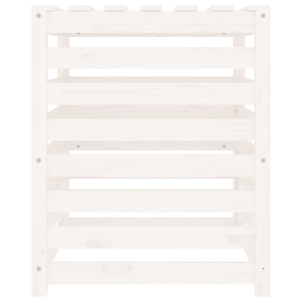 Kompostkasse hvid 63,5x63,5x77,5 cm heltre furu
