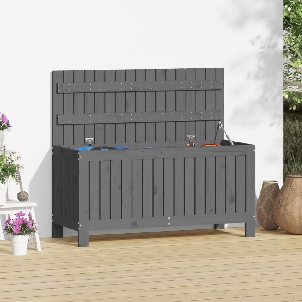 Putekasse grå 108x42,5x54 cm heltre furu