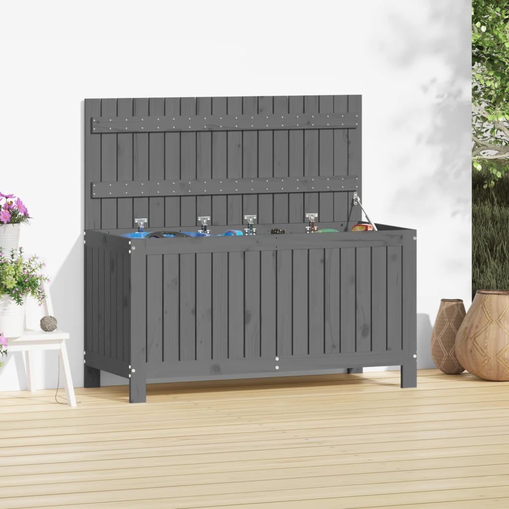 Putekasse grå 115x49x60 cm heltre furu