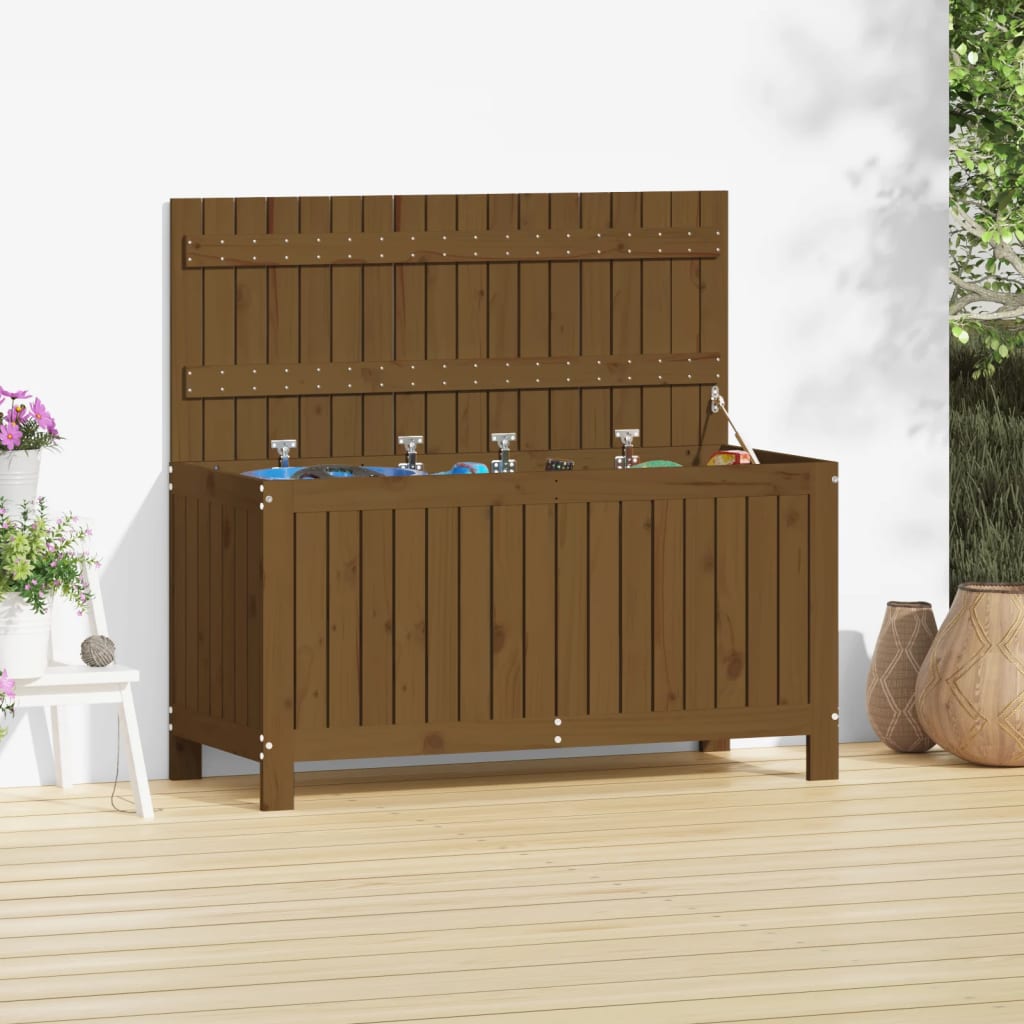 Putekasse honningbrun 115x49x60 cm heltre furu