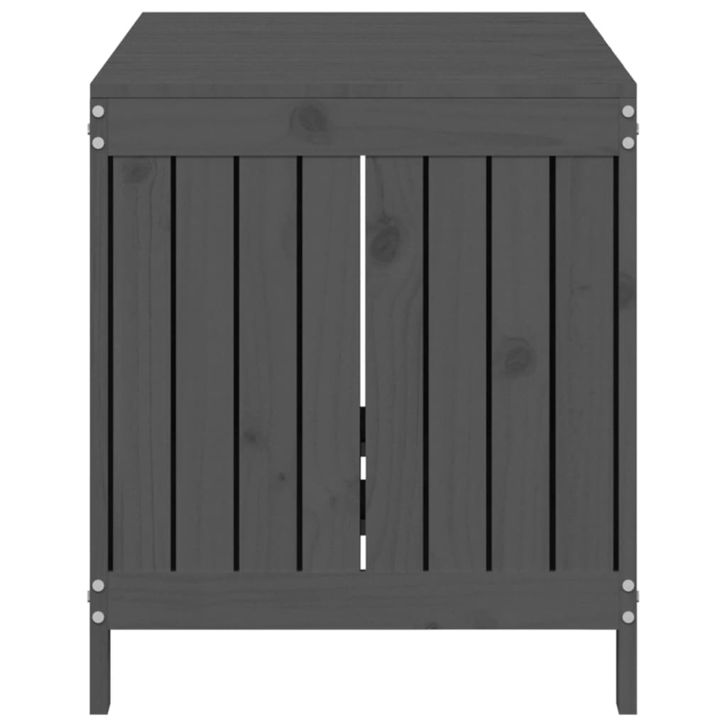 Putekasse grå 121x55x64 cm heltre furu