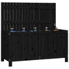 Putekasse svart 121x55x64 cm heltre furu