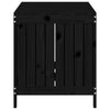 Putekasse svart 121x55x64 cm heltre furu