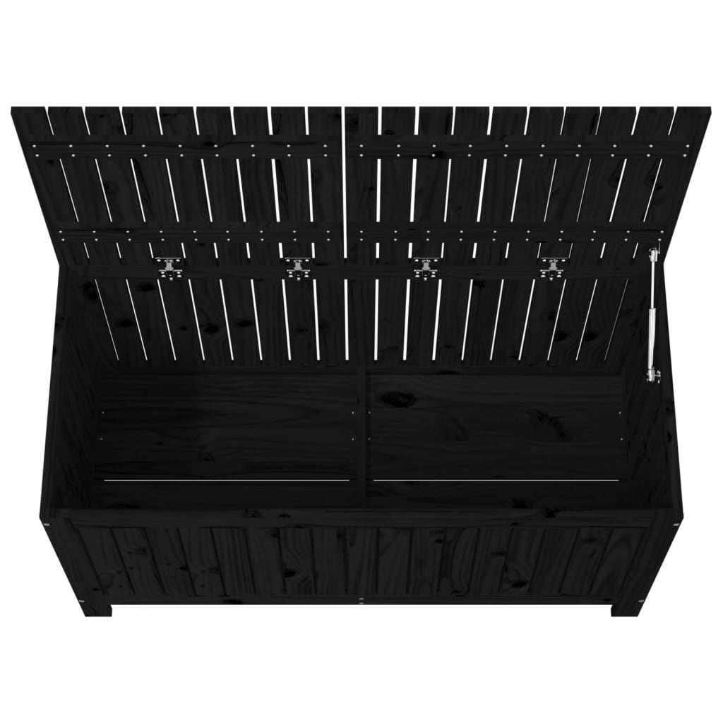 Putekasse svart 121x55x64 cm heltre furu