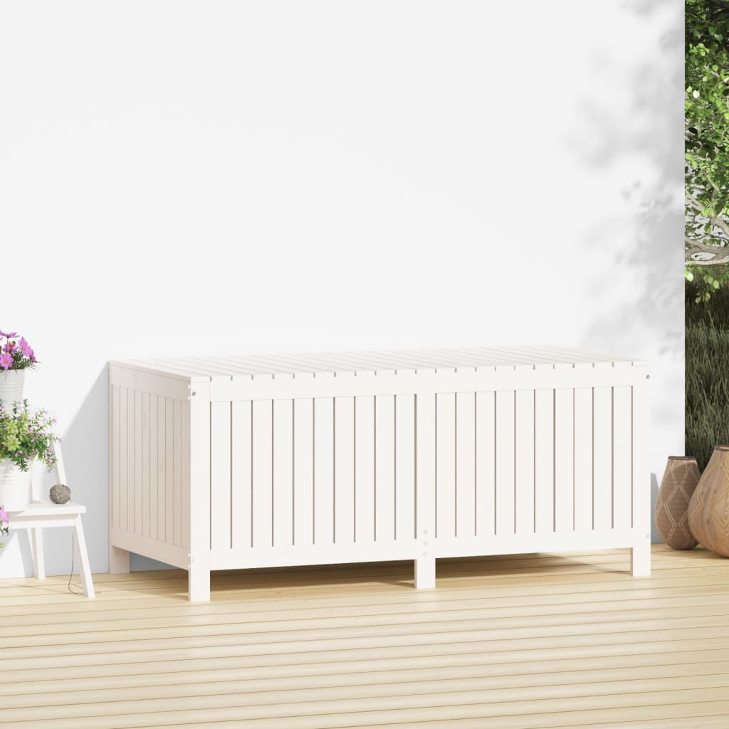 Putekasse hvit 147x68x64 cm heltre furu