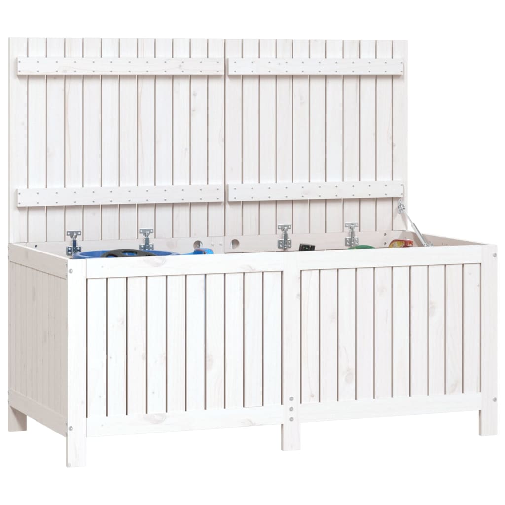 Putekasse hvit 147x68x64 cm heltre furu