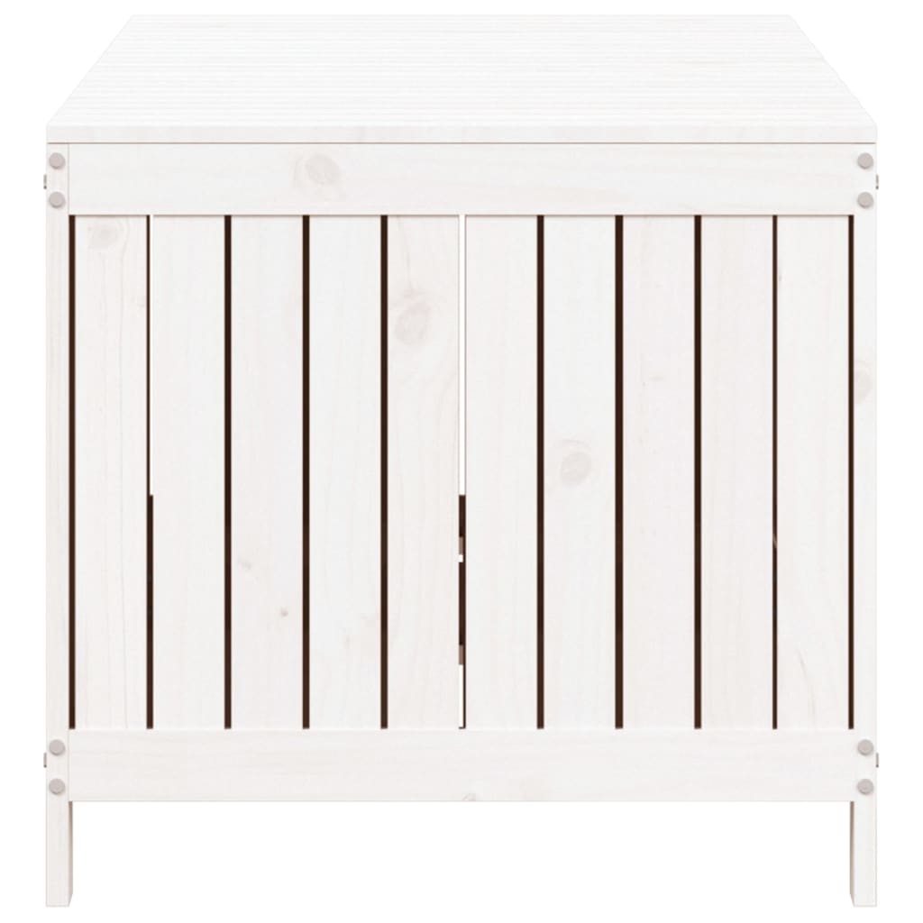 Putekasse hvit 147x68x64 cm heltre furu