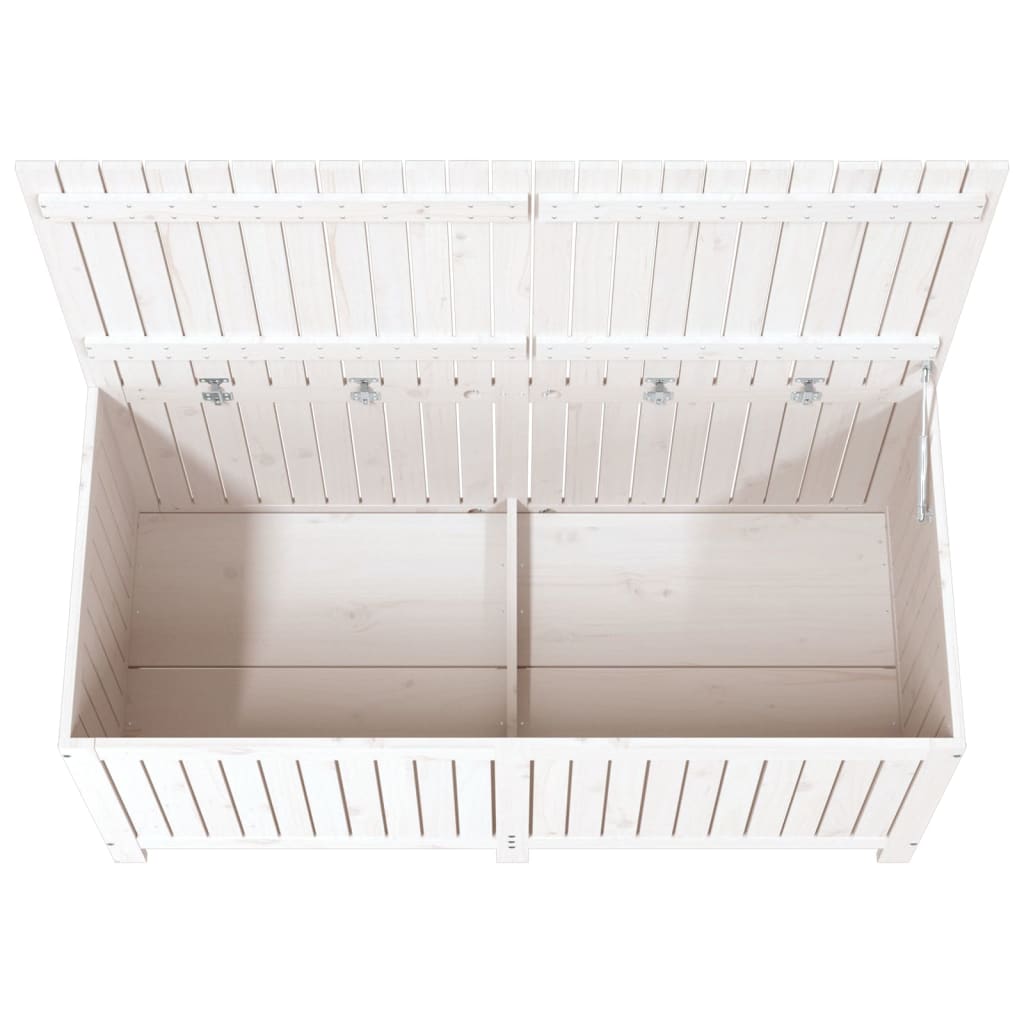 Putekasse hvit 147x68x64 cm heltre furu
