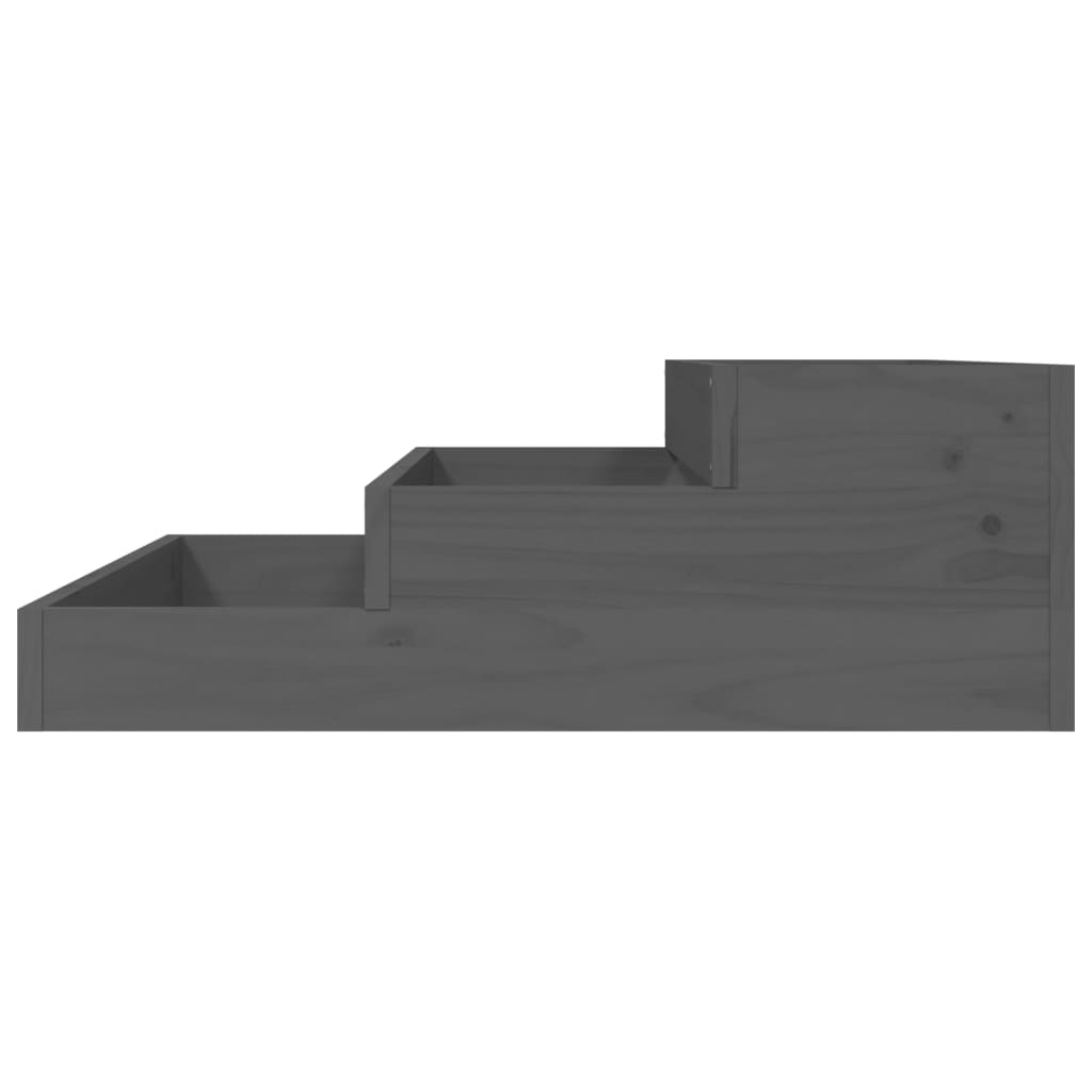 Plantekasse grå 78x78x27 cm heltre furu