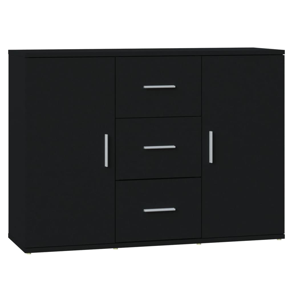 Skjenk svart 91x29,5x65 cm konstruert tre