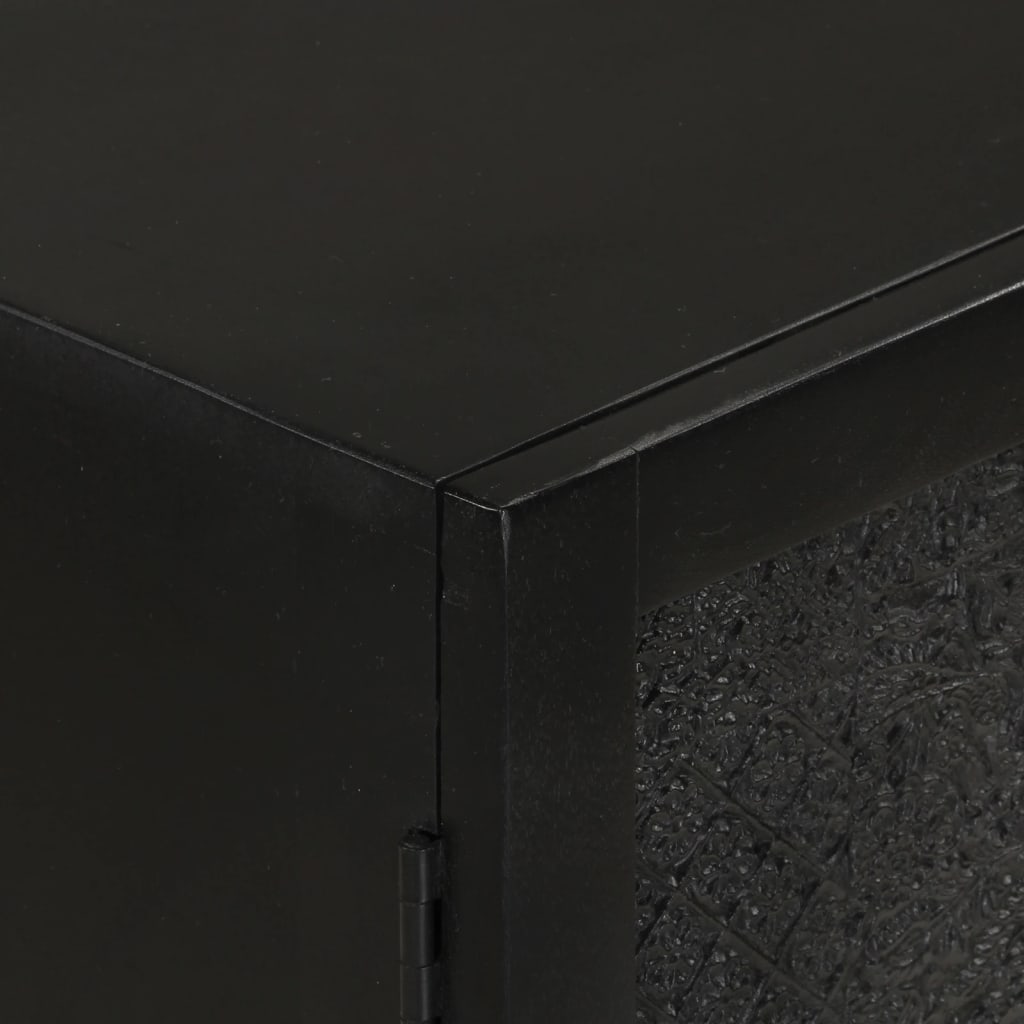 Skjenk svart 55x30x77 cm heltre mango og jern