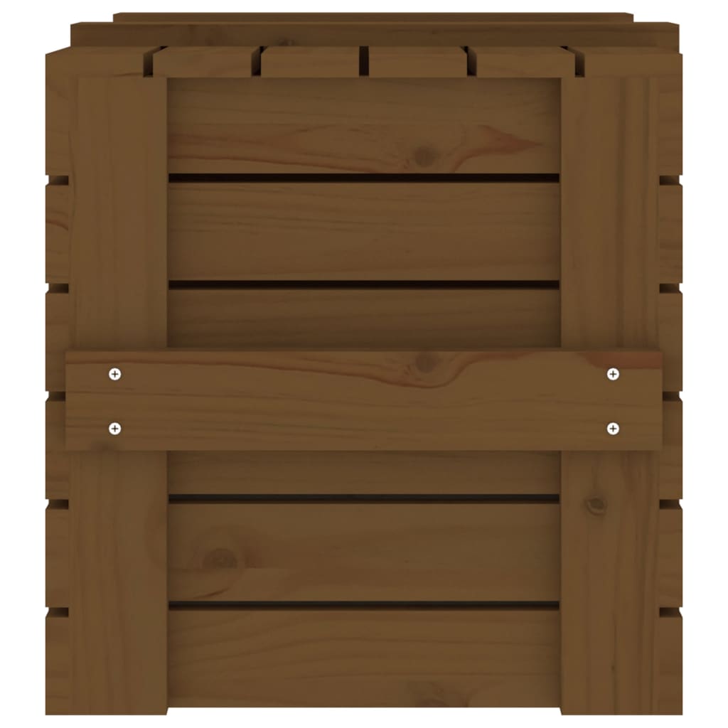 Putekasse honningbrun 58x40,5x42 cm heltre furu