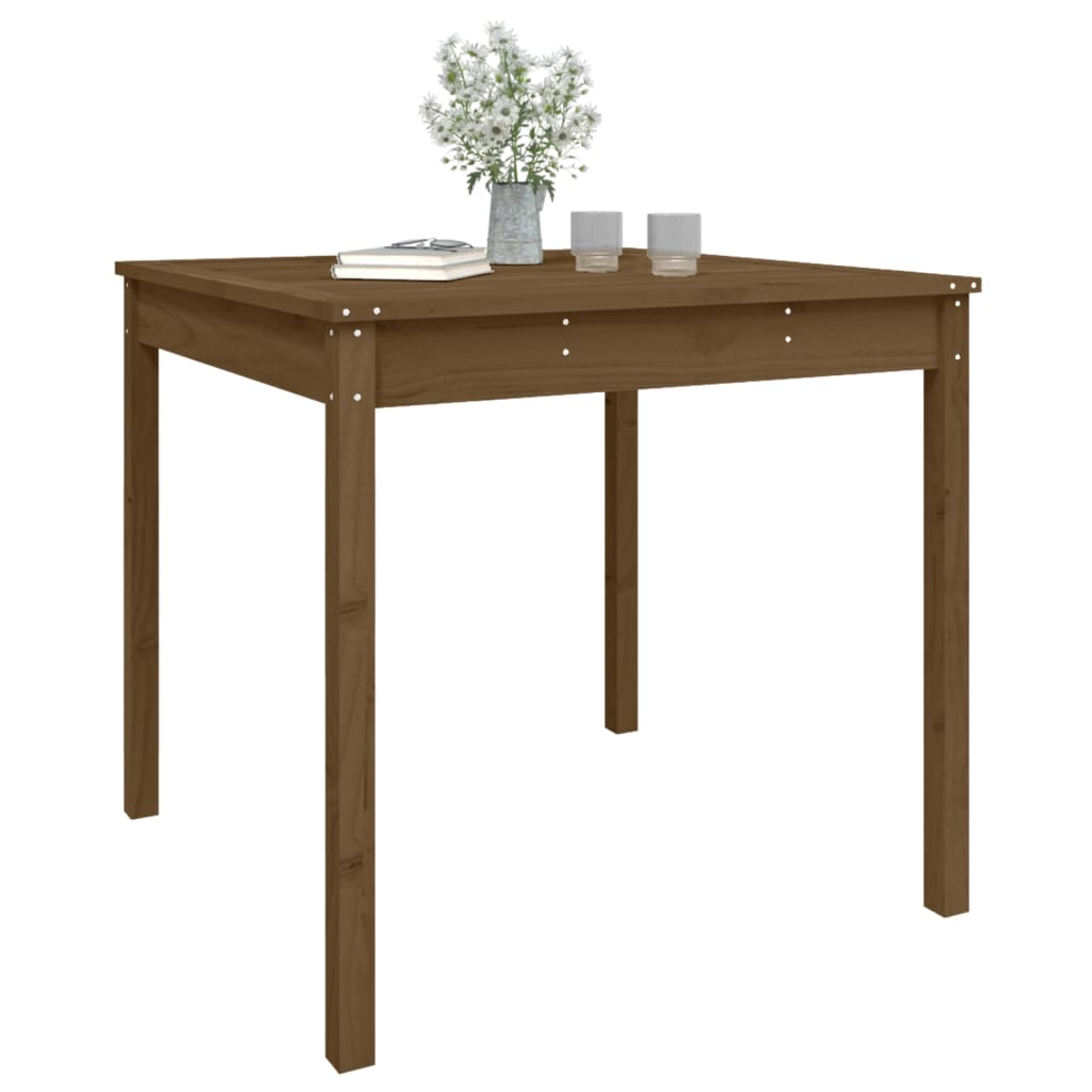 Hagebord honningbrun 82,5x82,5x76 cm heltre furu