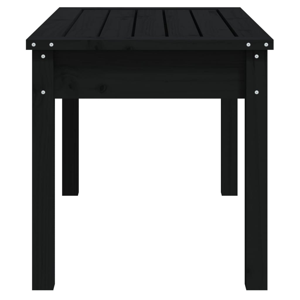 Hagebenk svart 80x44x45 cm heltre furu