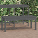 Hagebenk grå 109x44x45 cm heltre furu
