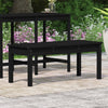 Hagebenk svart 109x44x45 cm heltre furu