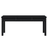 Hagebenk svart 109x44x45 cm heltre furu