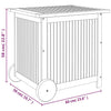 Putekasse med hjul 60x50x58 cm heltre akasie