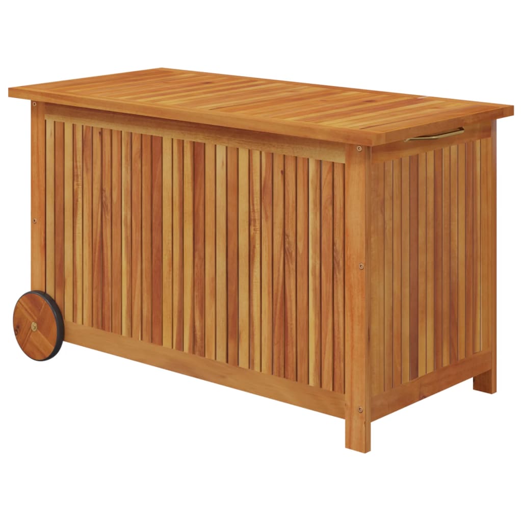 Putekasse med hjul 90x50x58 cm heltre akasie