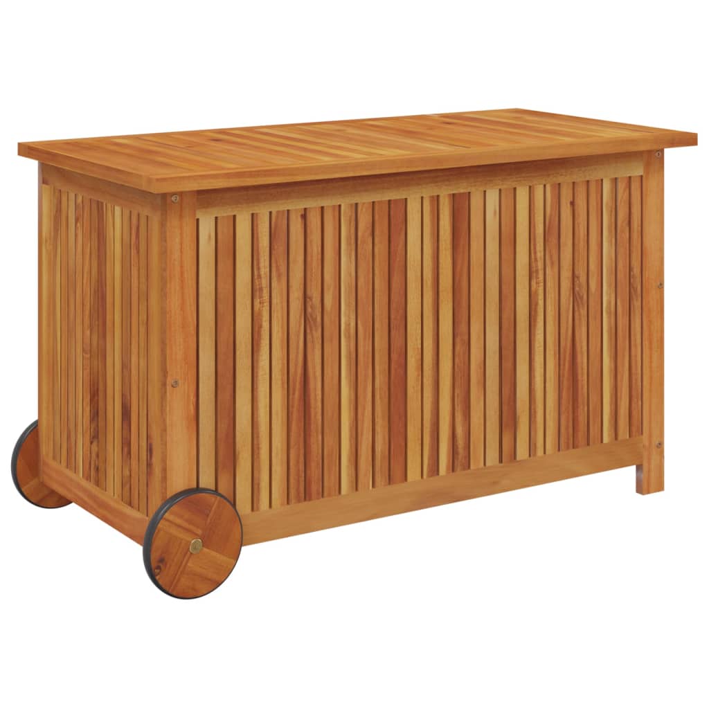 Putekasse med hjul 90x50x58 cm heltre akasie