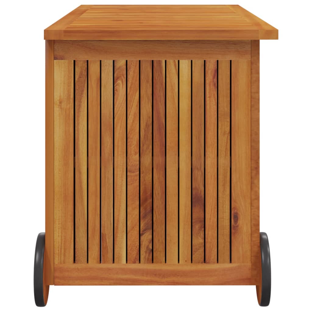 Putekasse med hjul 90x50x58 cm heltre akasie