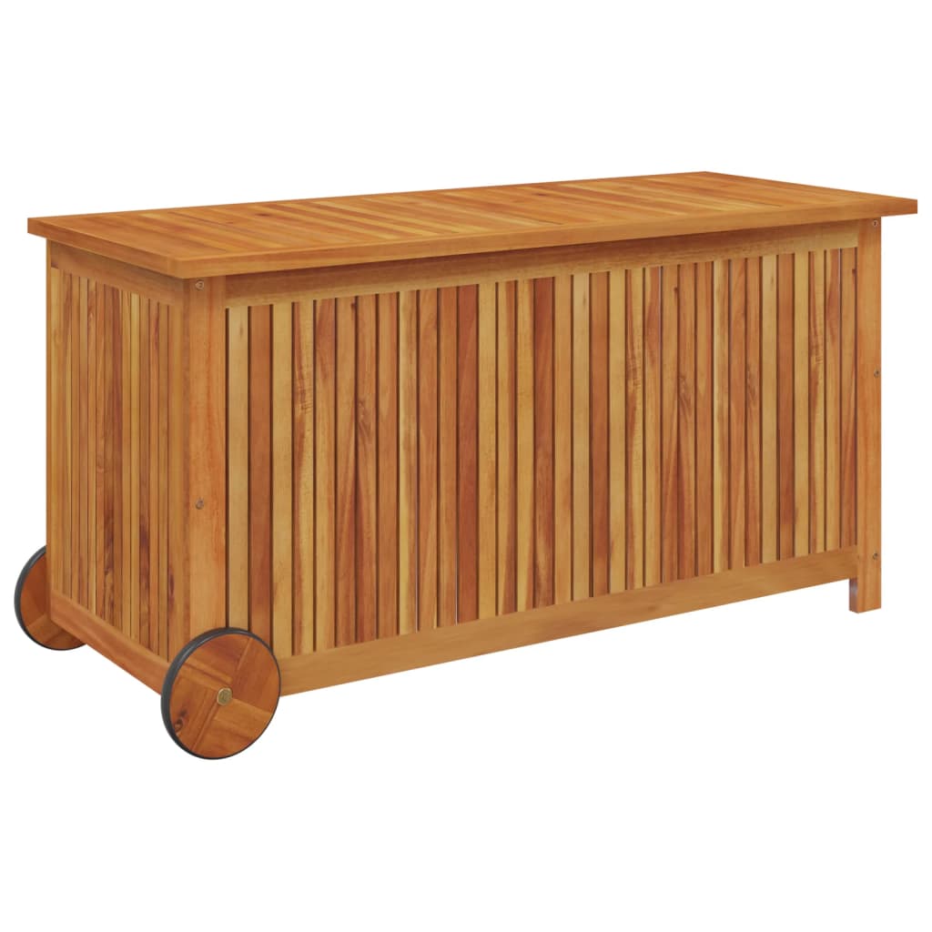Putekasse med hjul 113x50x58 cm heltre akasie