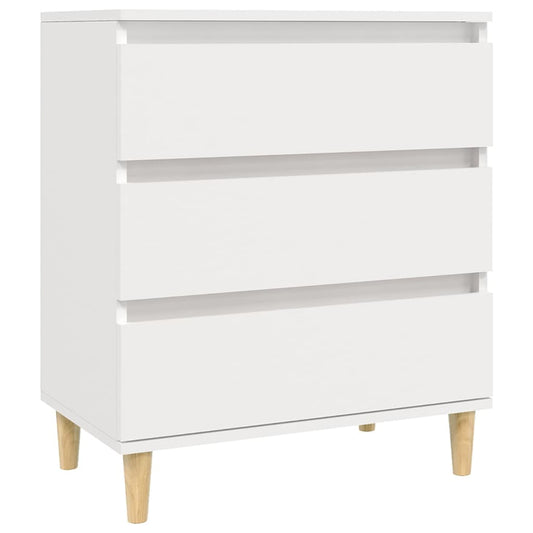 Skjenk hvit 60x35x70 cm konstruert tre