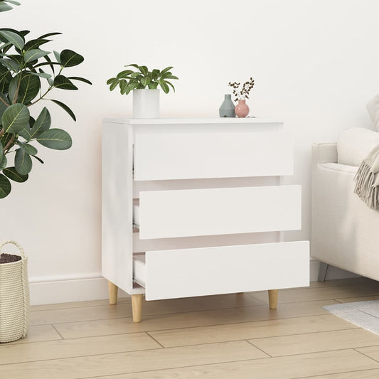 Skjenk hvit 60x35x70 cm konstruert tre