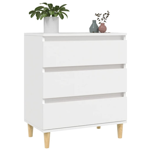 Skjenk hvit 60x35x70 cm konstruert tre