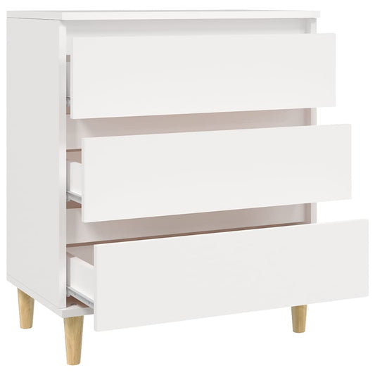 Skjenk hvit 60x35x70 cm konstruert tre
