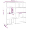 Bokhylle/romdeler svart 105x24x102 cm