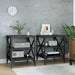 Sidebord 2 stk svart 40x42x50 cm konstruert tre