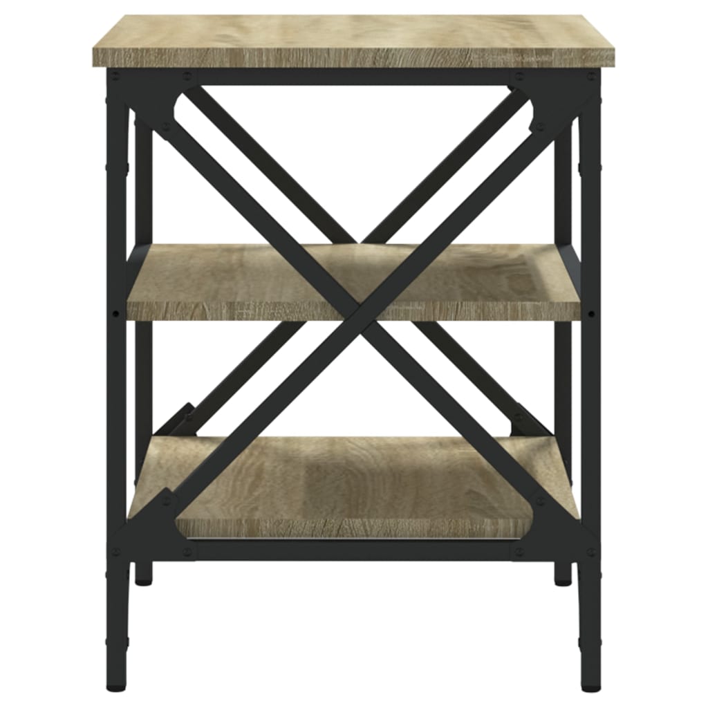 Sidebord 2 stk sonoma eik 40x42x50 cm konstruert tre