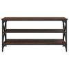 TV-benk brun eik 100x40x50 cm konstruert tre