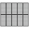 Sammenleggbar romdeler 5 paneler japansk stil 200x170 cm svart