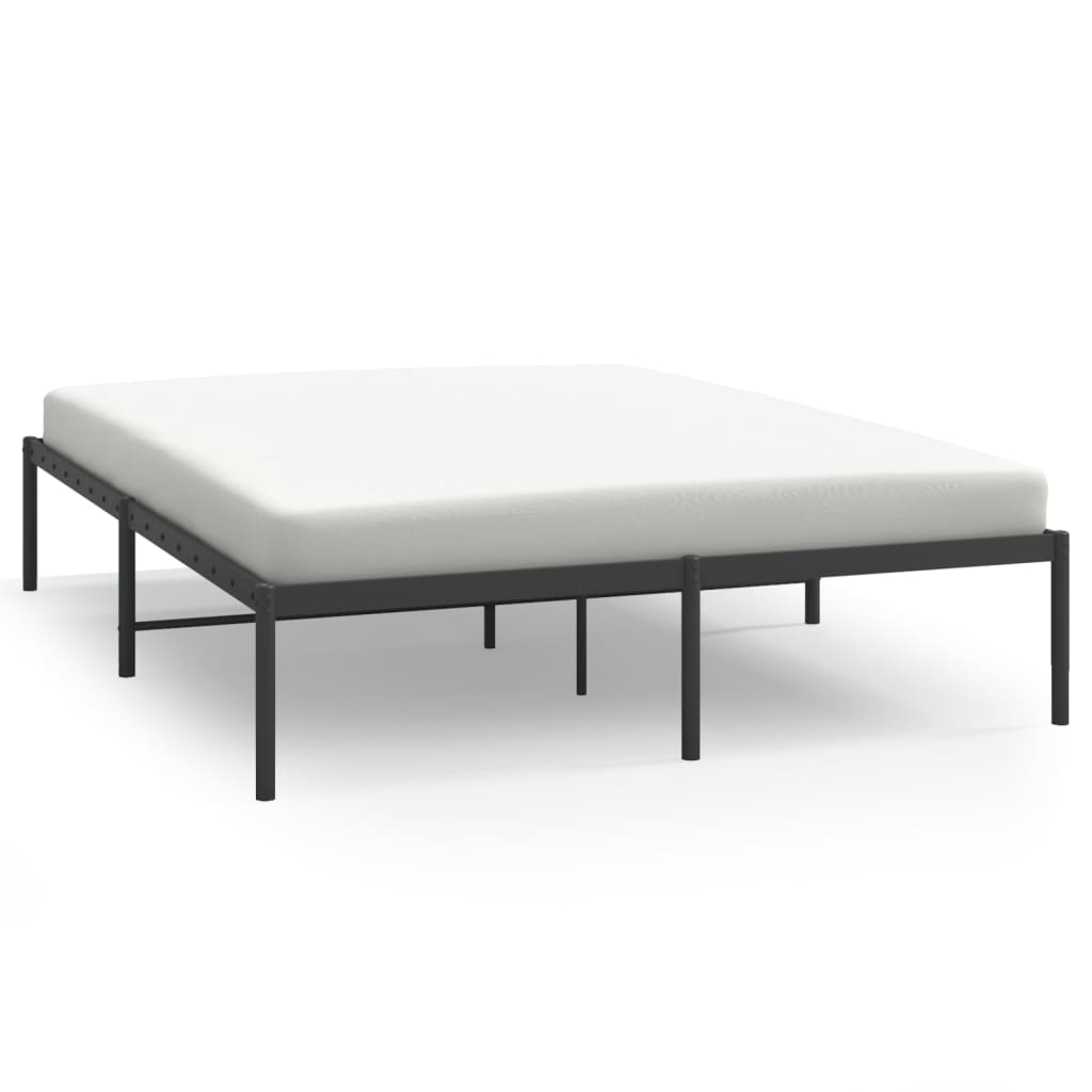 Sengeramme i metall svart 140x190 cm