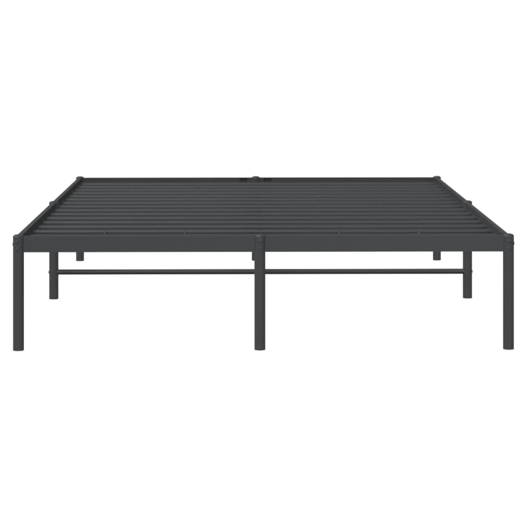 Sengeramme i metall svart 140x190 cm