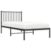 Sengeramme i metall med hodegavl svart 90x190 cm