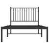 Sengeramme i metall med hodegavl svart 90x190 cm